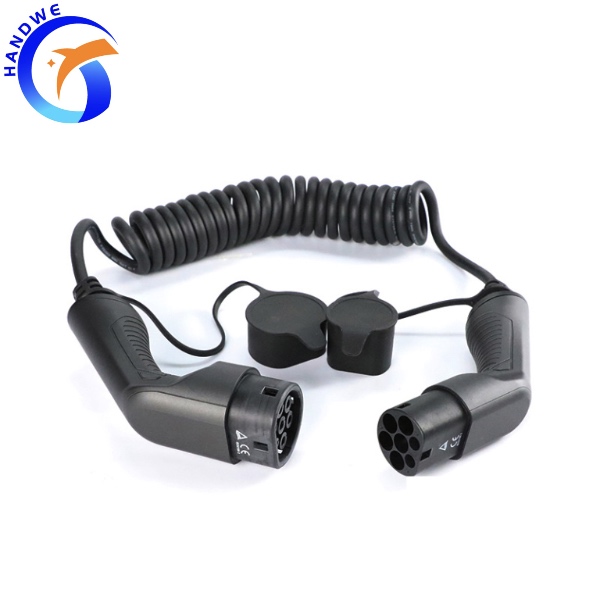 EV Charging Cable 3.6kW 16A Type 2 to Type 2 Spiral Coiled Cable